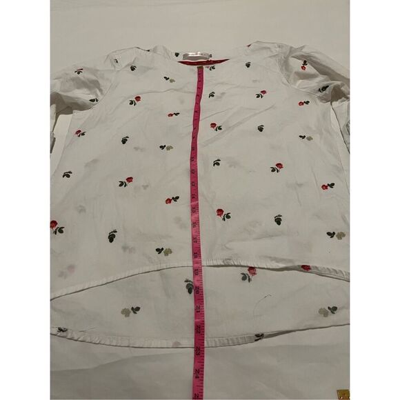 White French Hippocampe shirt with multicolored flowers - Picture 4 of 6